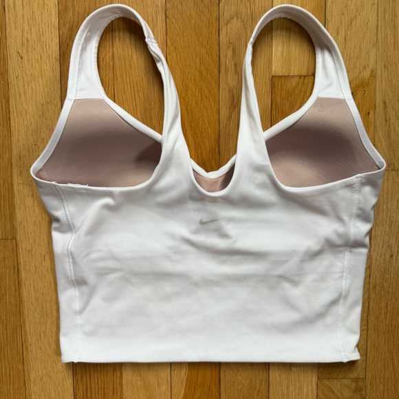 Nike Alate Longline White Sports Bra - Picture 3 of 4
